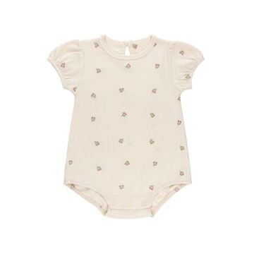 Ely's and Co Embroidered Collection Ivory Tulip Romper