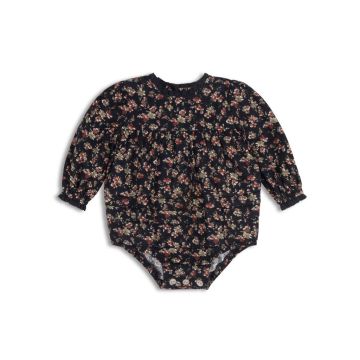 Looms Brushed Floral Navy Romper