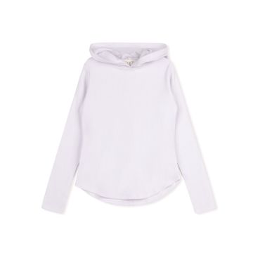 Velvette Label WHITE HOODED T-SHIRT