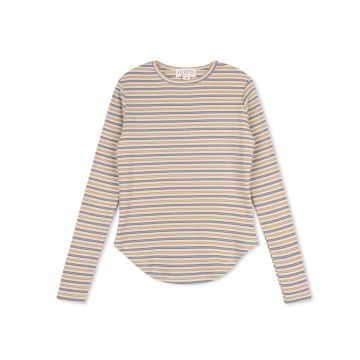 Velvette Label MULTI STRIPE BLUE/BEIGE T-SHIRT