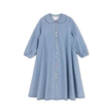 Velvette Label DENIM MULTI COLOR BUTTON DRESS
