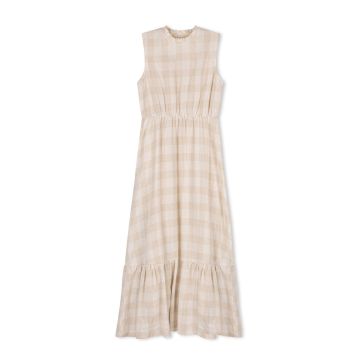 Velvette Label SLEEVELESS PLAID MIDI