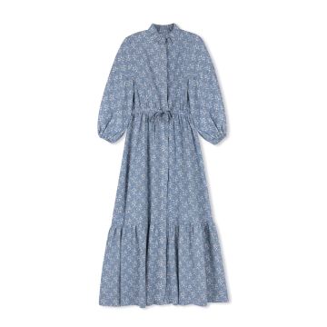 Velvette Label BLUE FLORAL MIDI