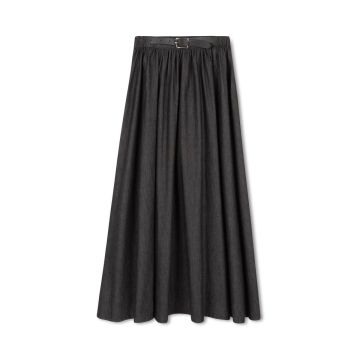 Velvette Label BLACK DENIM BELT SKIRT