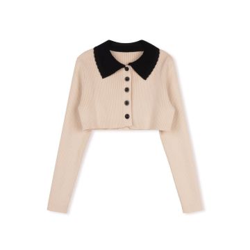 Velvette Label TAN COLLAR SWEATER 