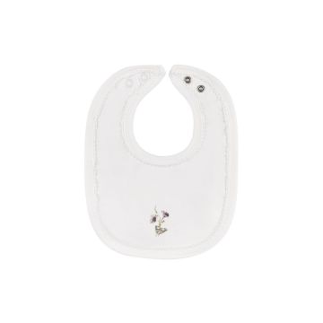 Ely's and Co Watercolor Cradle Collection Ivory Girl Bib