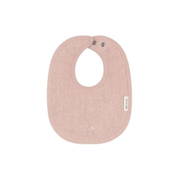 Ely's and Co Organic Embroidered Cherry Pointelle Collection- Pink - Bib