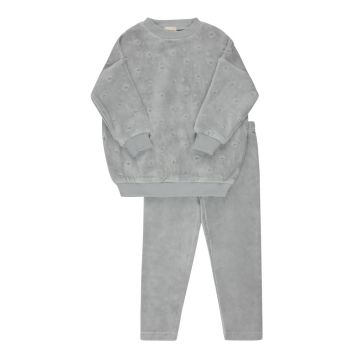 Ely's and Co Velour Embroidered Floral Lounge Set