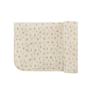 Elys and Co Garden Floral Print Collection Ivory Girl Muslin Swaddle