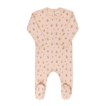 Ely's and Co Garden Floral Print Collection Pink Footie