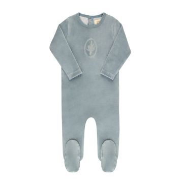 Ely's and Co Velour Center Floral Footie
