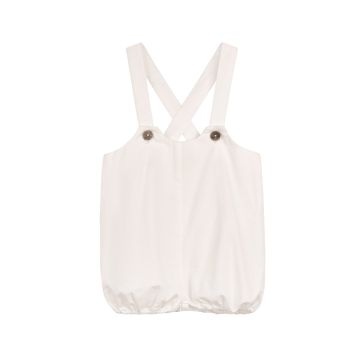Looms Wave Collection Baby Overalls Ivory