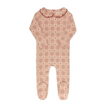 Ely's and Co Floral Plaid Footie
