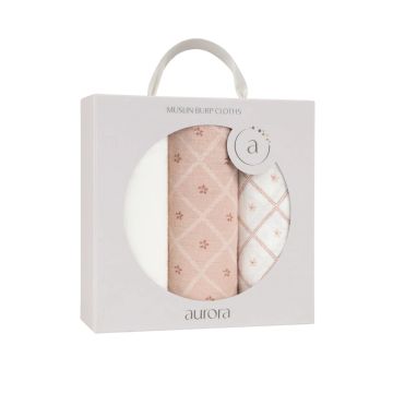 Aurora 3 Pack Muslin Burp Cloth