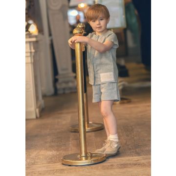 Ann of Nan Slate Oak Boys Cuffed Shorts