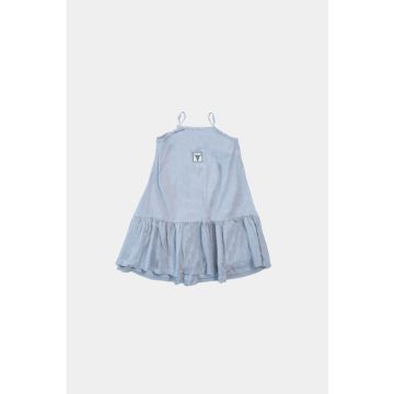Booso WAVE LONG DRESS LIGHT GREY