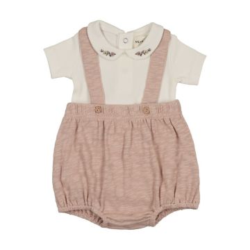 Mema Knits SHORT OVERALL + ONESIE SET