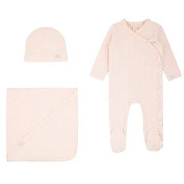 Daisy Pointelle Heart 3pc Layette Set