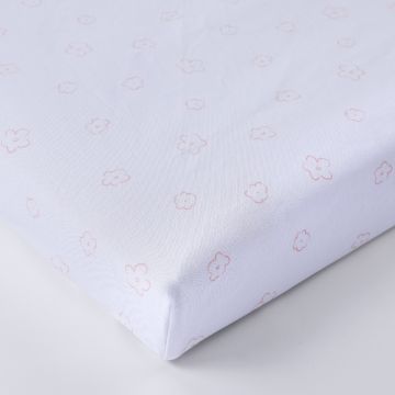 Petit Clair Flower Printed Crib Sheet