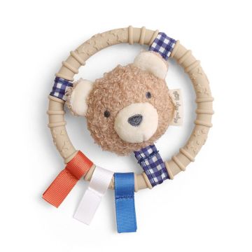 Itzy Ritzy Itzy Ring Pal Teething Ring with Plush Character - Bear