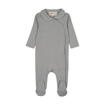 Mema Knits TRIMMED COLLAR FOOTIE