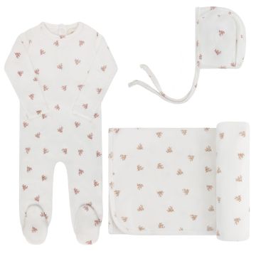Ely's and Co Velour Leaf Pattern Take Me Home Set 