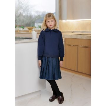 Velvette Label NAVY/DENIM SWEATSHIRT DRESS 