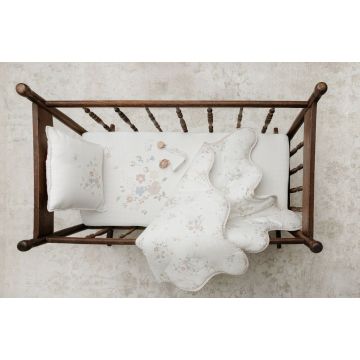 Peluche Gingham Floral Bamboo Filled Blanket + Pillow Case