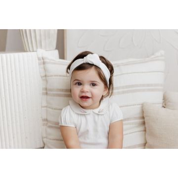 Ely's and Co Organic Embroidered Collar Collection Ivory Heather Headband
