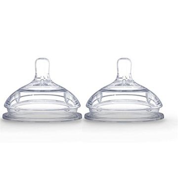 Comotomo Baby Bottle Silicone Replacement Nipples (2 Pack)