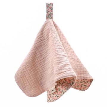Ali+Oli Pacifier Blanket Holder Pink/Flowers