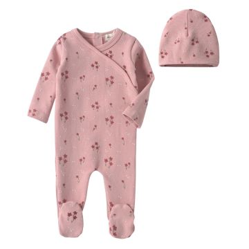 Mon Cheri Floral Wrap Footie