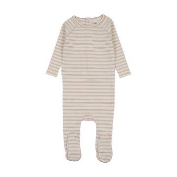 Mema Knits RIB STRIPE FOOTIE