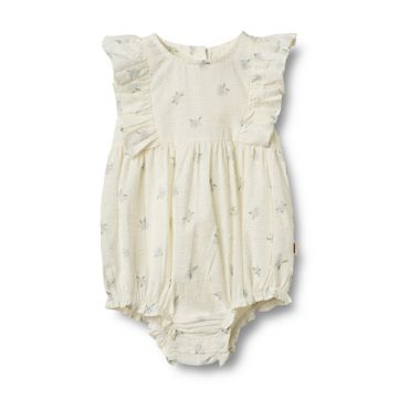 Wheat Romper Emmaline Blue Flowers