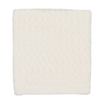 Mema Knits Knit Pointelle Blanket