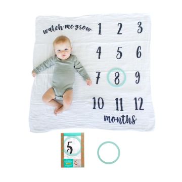 Kate and Milo Baby Monthly Milestone Blanket