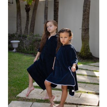 Coco Blanc Terry Poncho Navy
