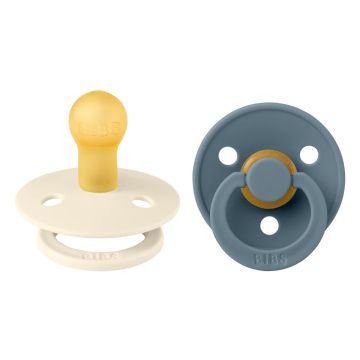 BIBS Colour 2 PACK Latex Ivory/Petrol