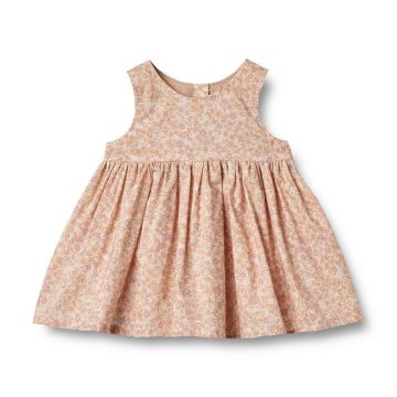 Wheat Pinafore Wrinkles Sienna Lilace Flowers