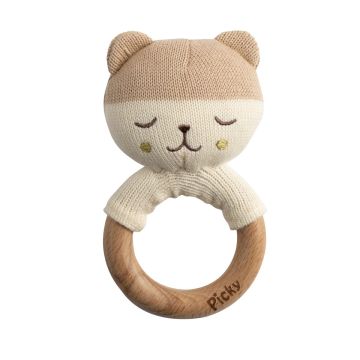 Picky Baby Knitted Teddy Rattle Toy