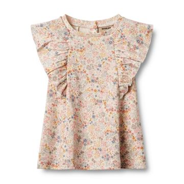 Wheat Jersey Dress Ruffle Shirley