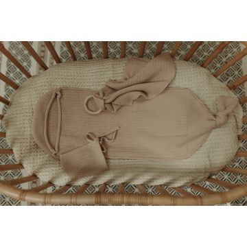Peluche Ribbed Knit teether Blush