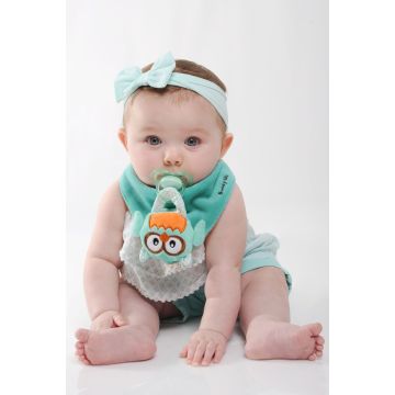 Malarkey Kids Owl Buddy Bib lifestyle image