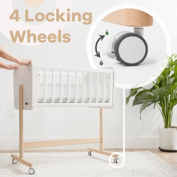 Comfy Cubs Wooden Bedside Bassinet Sleeper