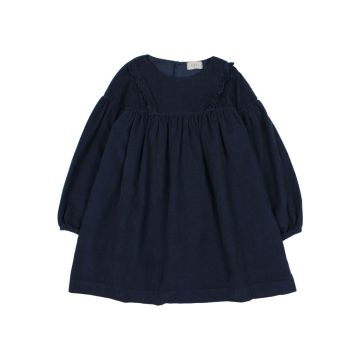 Buho SOFT VELOUR DRESS NAVY