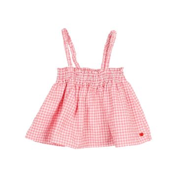 BUHO BB GINGHAM TOP AND CULOTTE RED
