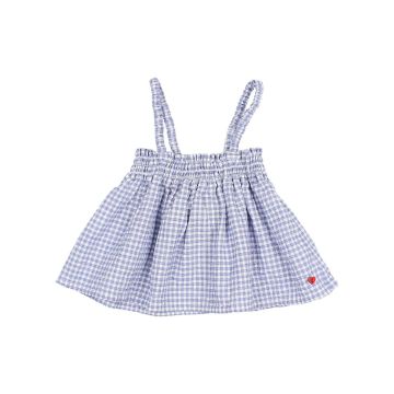 BUHO BB GINGHAM TOP AND CULOTTE BLUE
