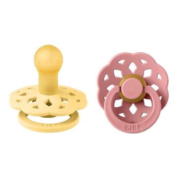 BIBS Boheme 2 PACK Latex Pale Butter/Dusty Pink