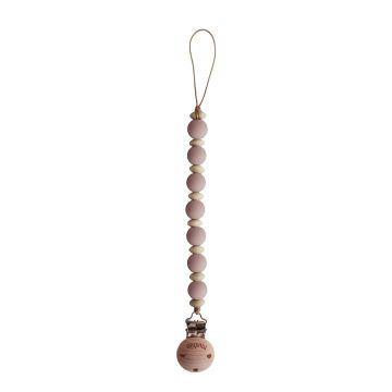 Mushie Ari Pacifier Clip Blush Pink