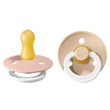 BIBS Colour 2 PACK Latex Blush GLOW/Vanilla GLOW